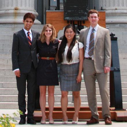 Me with U.S. Department of Treasury colleagues, posing outside the Treasury building (summer 2011)