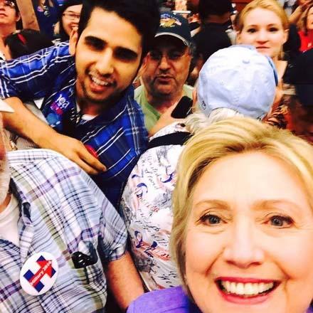 Hillary Clinton and me, during a rally she held in San Bernardino for her 2016 presidential campaign (spring 2016)