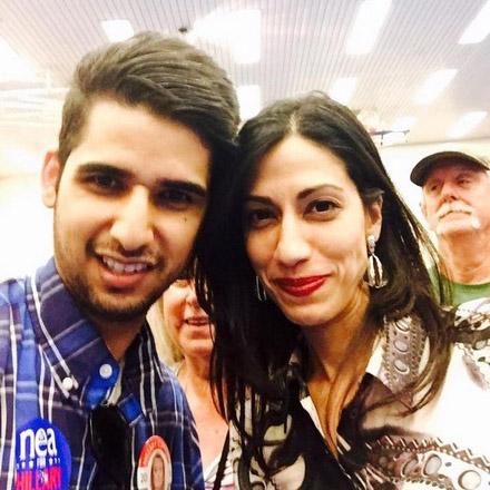Huma Abedin and myself at a political rally for Hillary Clinton’s 2016 presidential campaign (spring 2016) 