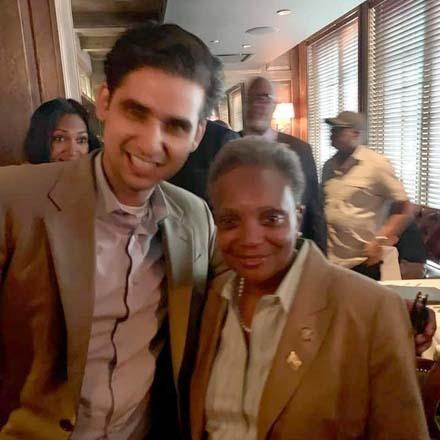 Chicago Mayor Lori Lightfoot and me (spring 2018)